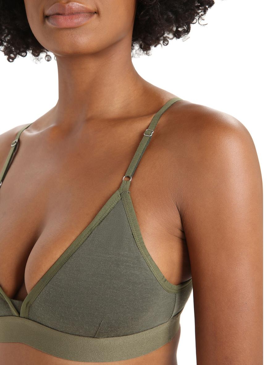 Soutien Gorge Icebreaker Merino Siren Femme Vert Olive | FR 1819CTVE